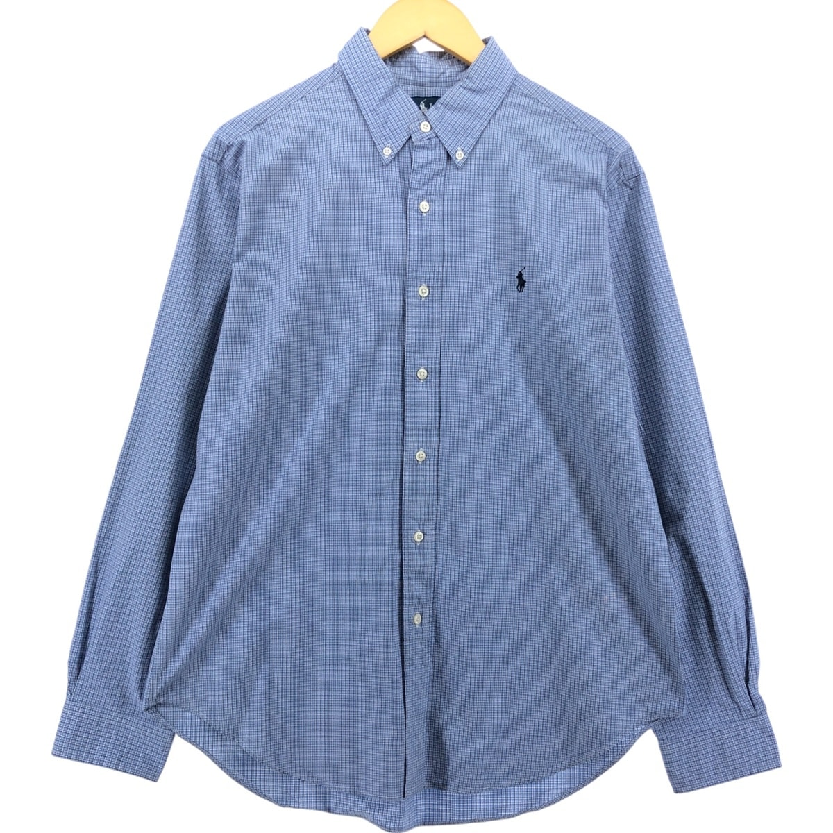 古着 ラルフローレン Ralph Lauren CLASSIC FIT 長袖 ボタンダウンチェックシャツ メンズL相当/eaa539273