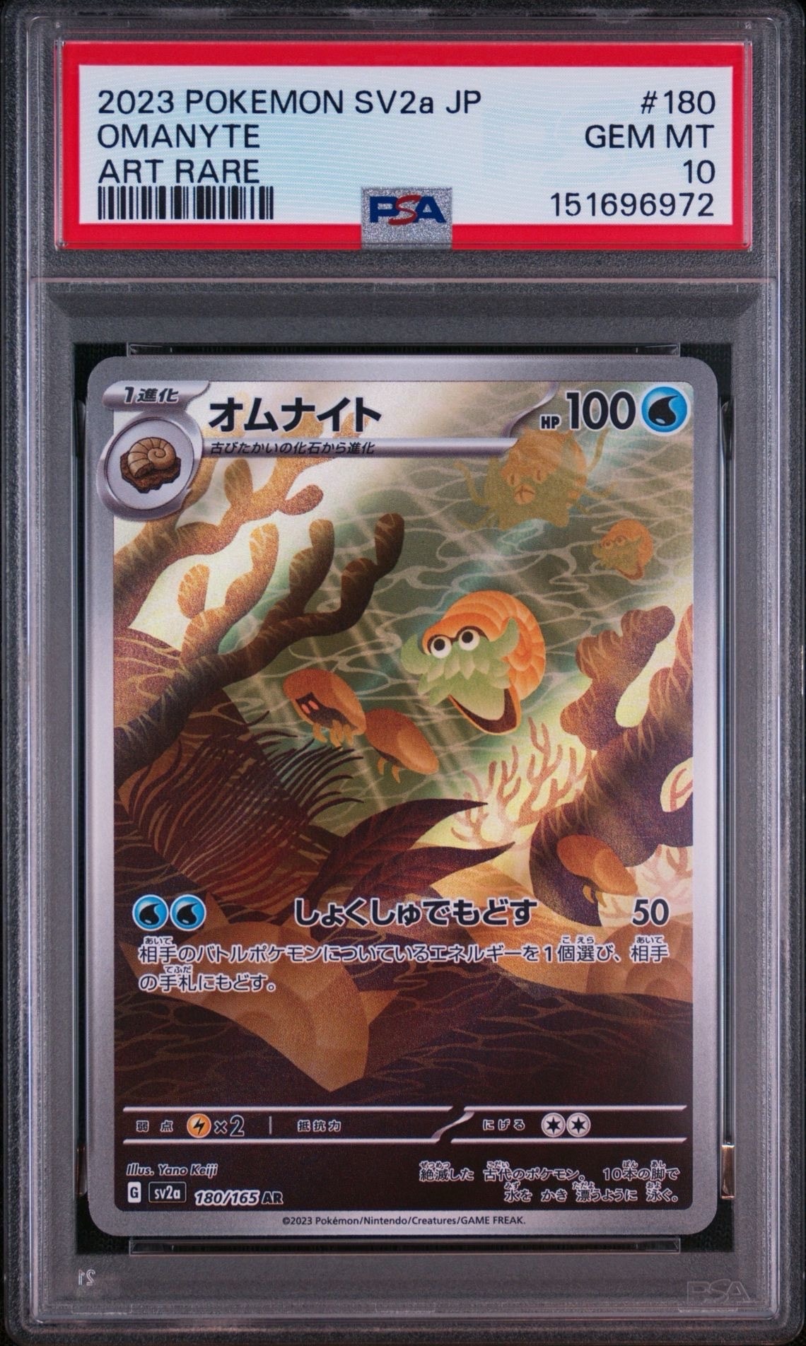 オムナイト AR[SV2a 180/165](強化拡張パック「ポケモンカード151