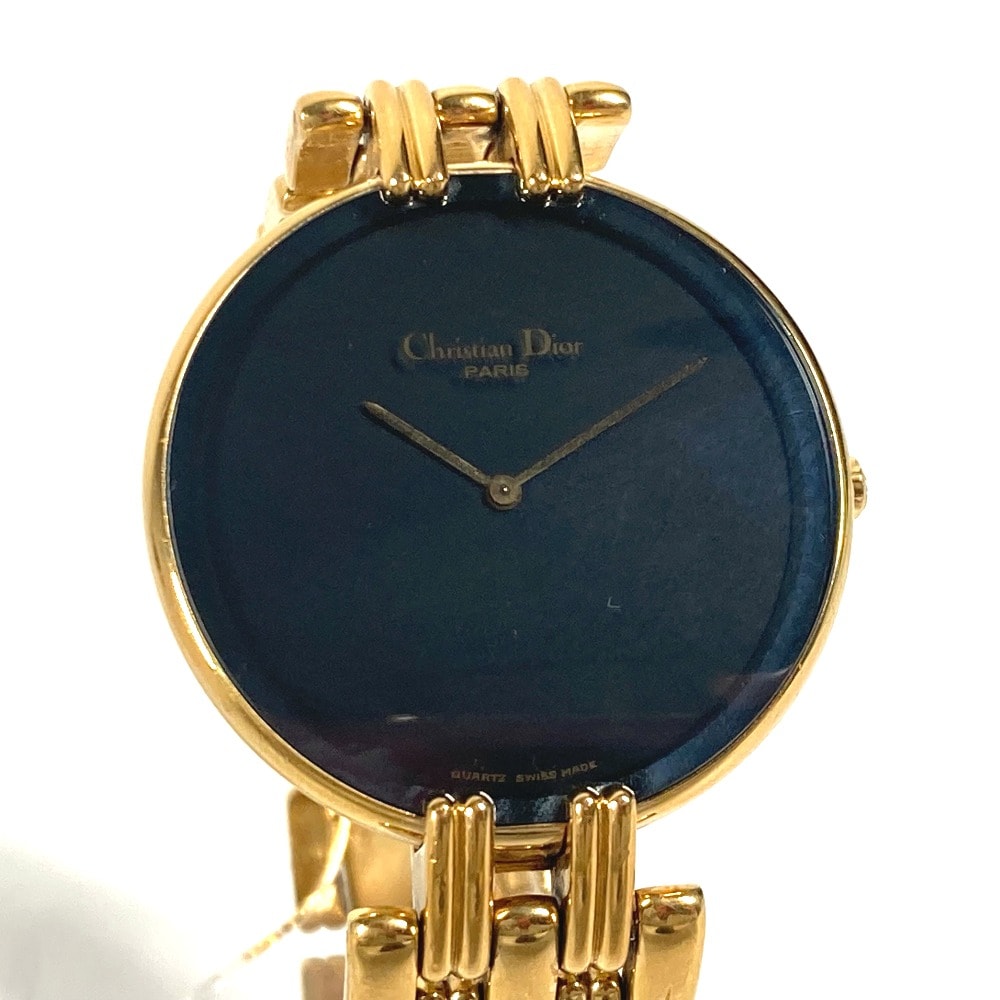 ディオール Dior バギラ 47 154-3 メンズ ウォッチ 腕時計 メッキ ゴールド