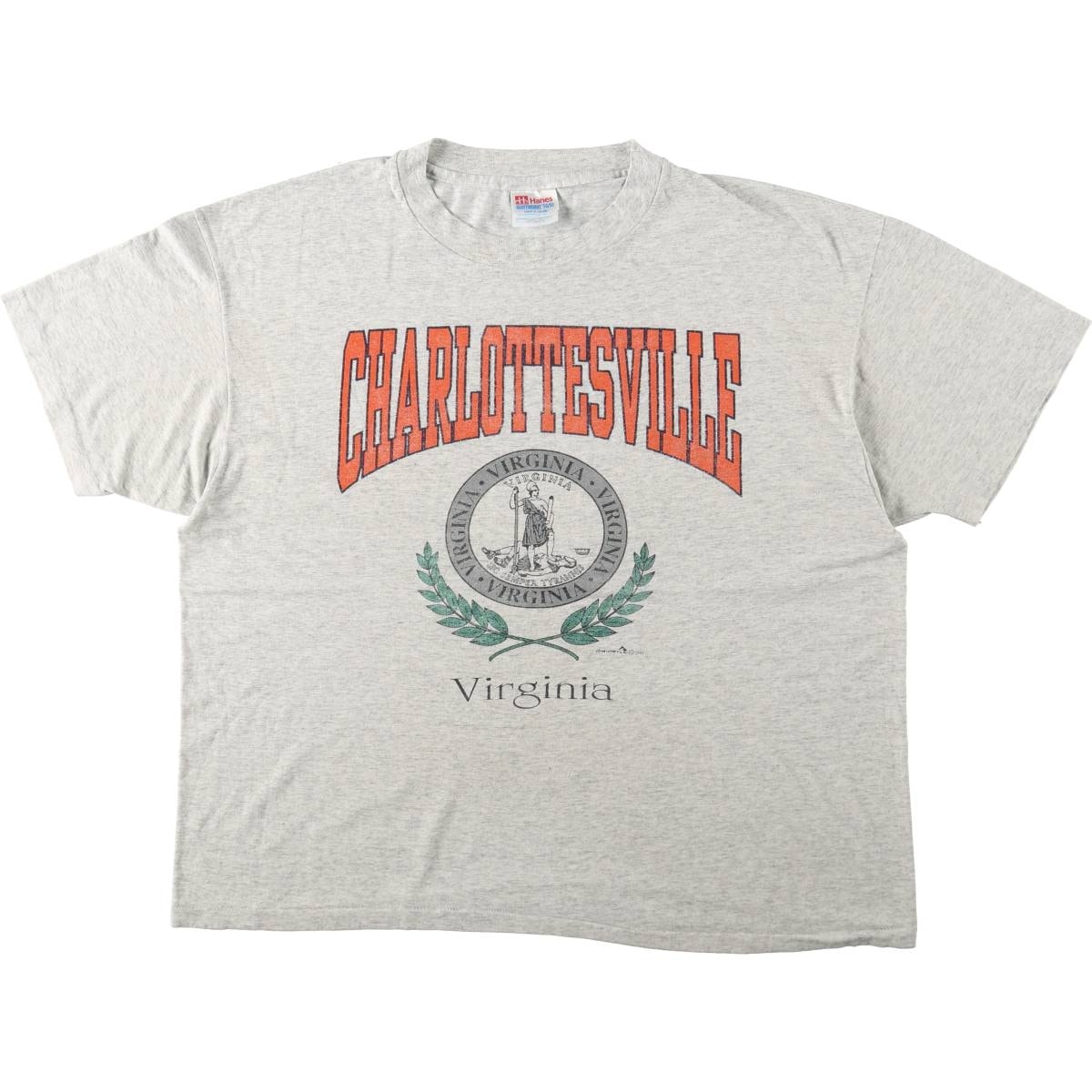 古着 90~00年代 ヘインズ Hanes HEAVYWEIGHT 50/50 3連プリント カレッジTシャツ USA製 メンズXL相当 ヴィンテージ/eaa664831