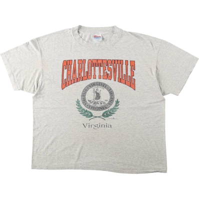 古着 90~00年代 ヘインズ Hanes HEAVYWEIGHT 50/50 3連プリント カレッジTシャツ USA製 メンズXL相当 ヴィンテージ/eaa664831