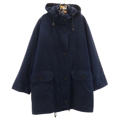 Burberrys バーバリーズ 90s オールド フーデット コート ネイビー ライナー付き 三陽商会