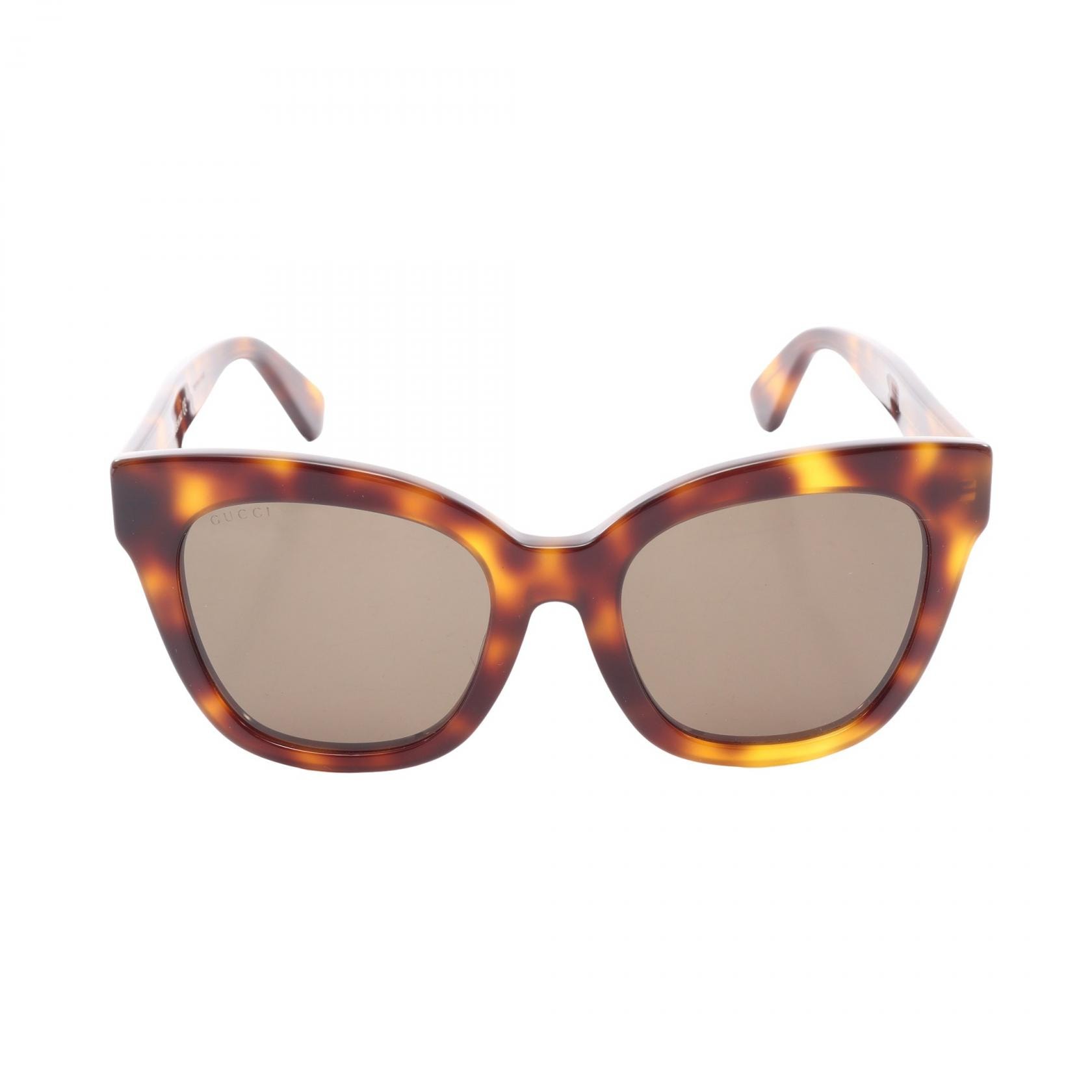グッチ GUCCI フォックス べっ甲柄 サングラス 衣料品 プラスチック レディース ブラウン系 GG0029SA002 【新品】