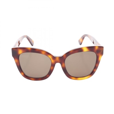 グッチ GUCCI フォックス べっ甲柄 サングラス 衣料品 プラスチック レディース ブラウン系 GG0029SA002 【新品】