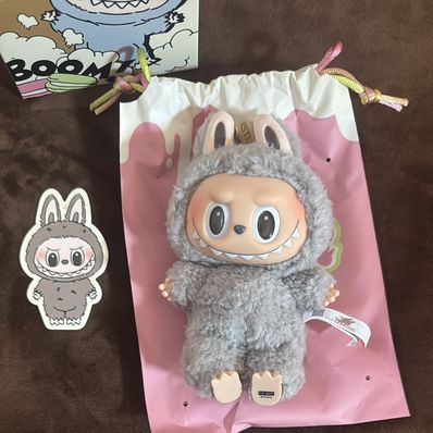 POP MART THE MONSTERS (LABUBU) Exciting Macaron Plush Series SESAME BEAN