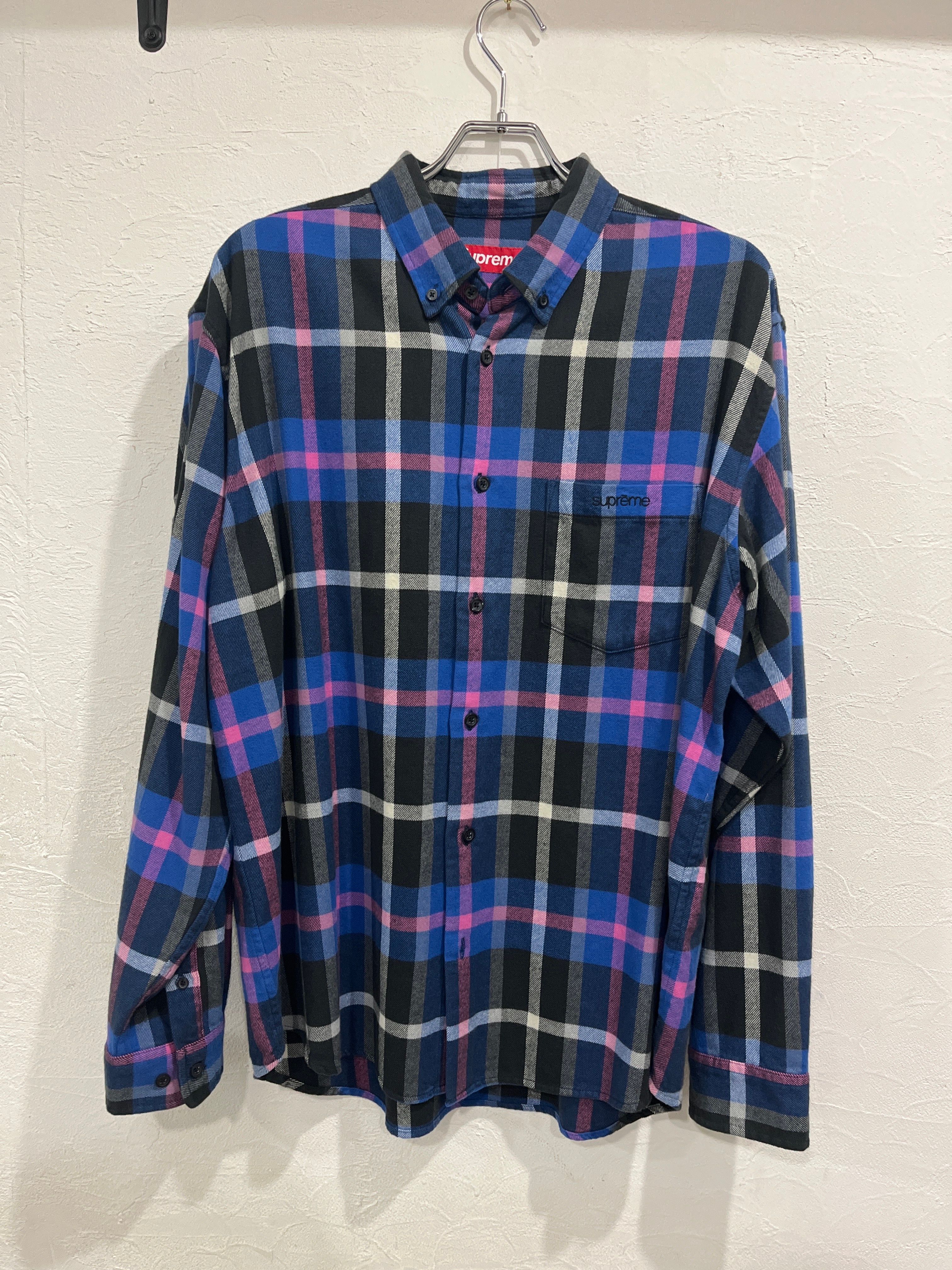Supreme Plaid Flannel Shirt "Blue" (23FW)