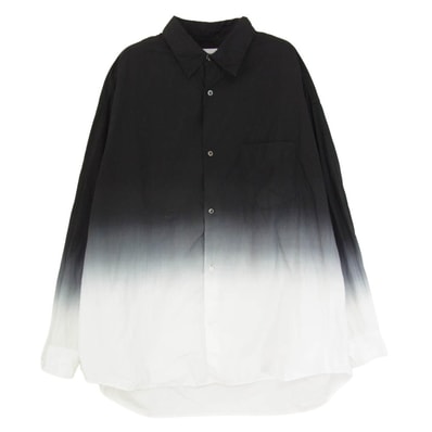 GRAPHPAPER グラフペーパー 長袖シャツ 24SS GM241-50001C Broad L/S Oversized Regular Collar ブロード オーバーサイズド グラデーション レギュラーカラー 長袖 シャツ ブラック系 1【中古】