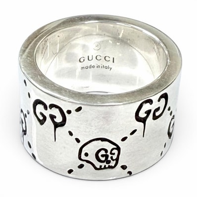 美品 グッチ リング・指輪 シルバー レディース 8 JP7号相当 455318