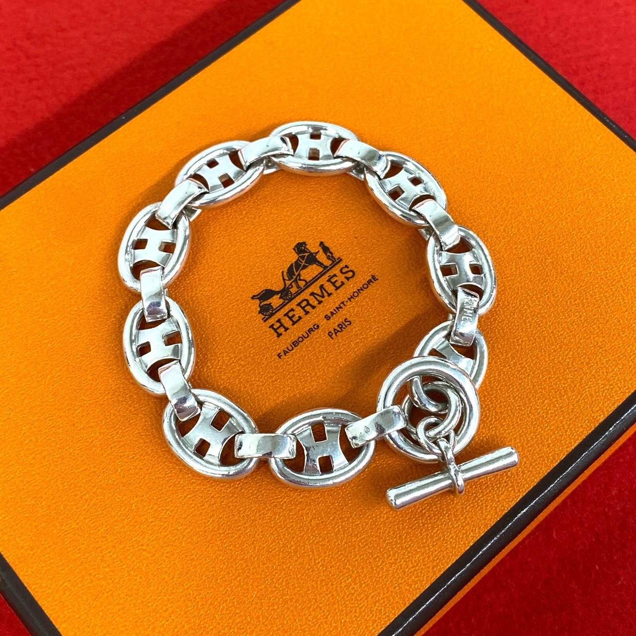 HERMES エルメス Hロゴ シルバー925 ブレスレット シルバー
 29922