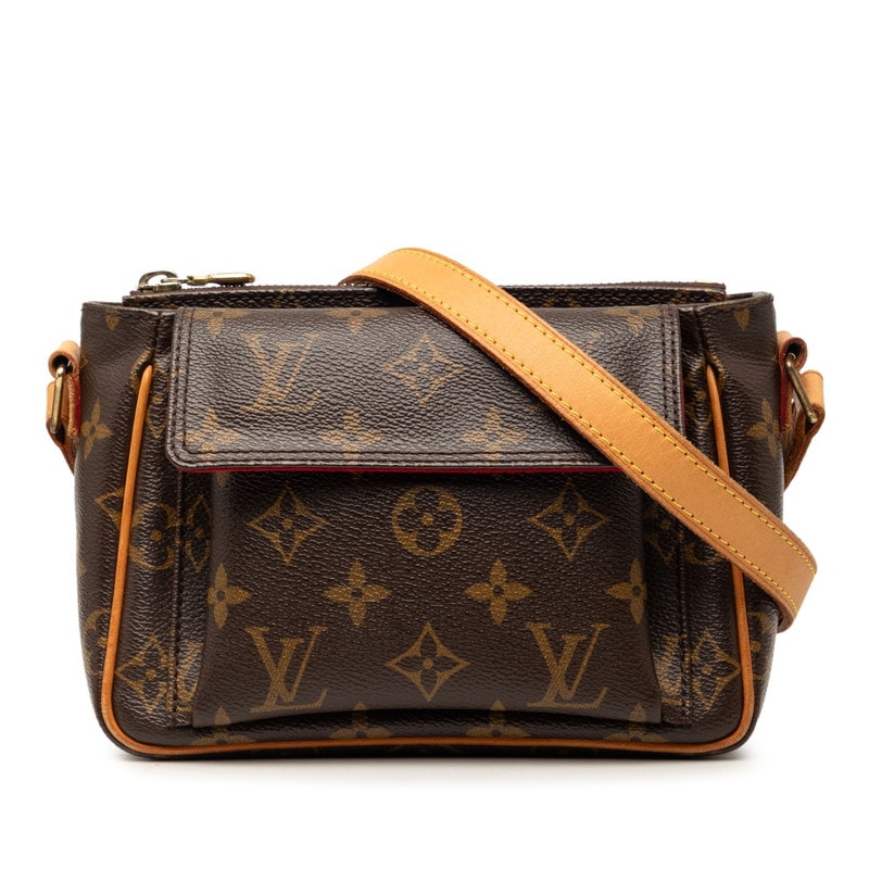 ルイ ヴィトン モノグラム ヴィバシテPM 斜め掛け ショルダーバッグ M51165 ブラウン PVC レザー レディース LOUIS VUITTON 【中古】