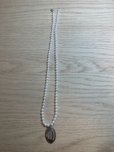 Supreme / Tiffany & Co. Return to Tiffany Oval Tag Pearl Necklace "Pearl"