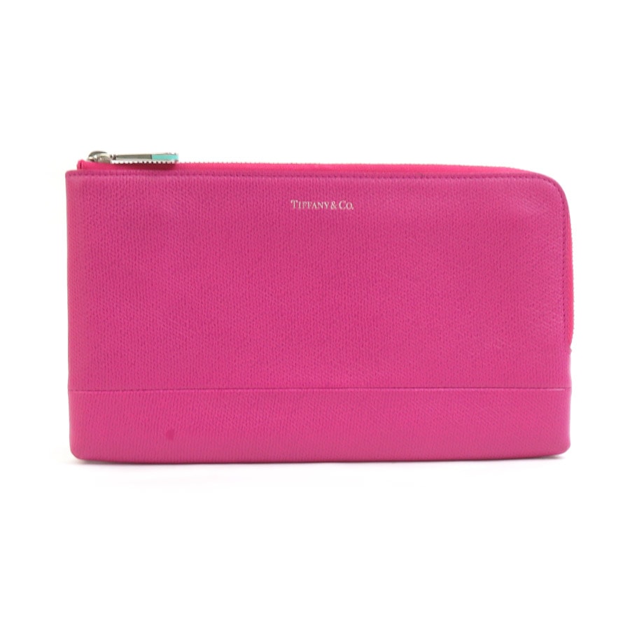 ティファニー TIFFANY&Co. 長財布 レザー ピンク レディース【中古】 h31621a