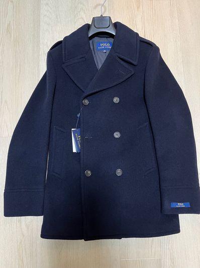 Polo ウールブレンド メルトン ピーコート