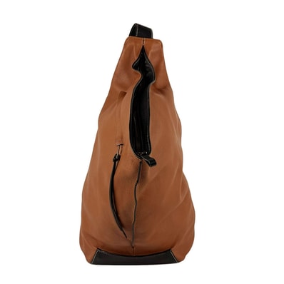 ロエベ LOEWE ショルダーバッグ アントン レザー ブラウン/ブラック メンズ【中古】 z11316