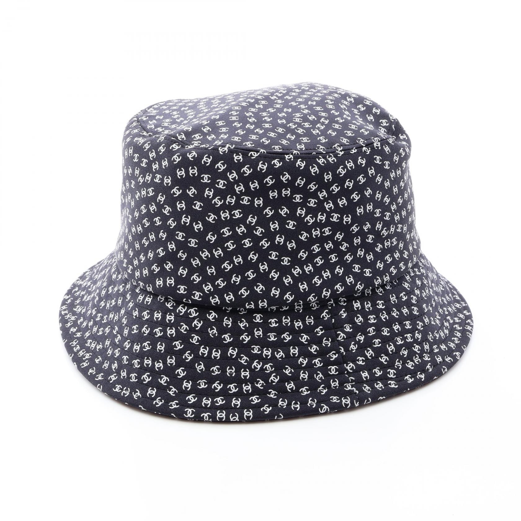 【新品未使用】CHANEL ココマーク総柄　バケットハット　ポリアミド　Ｌサイズ B (目立った傷や汚れなし)】シャネル CHANEL ココマーク 総柄 バケット