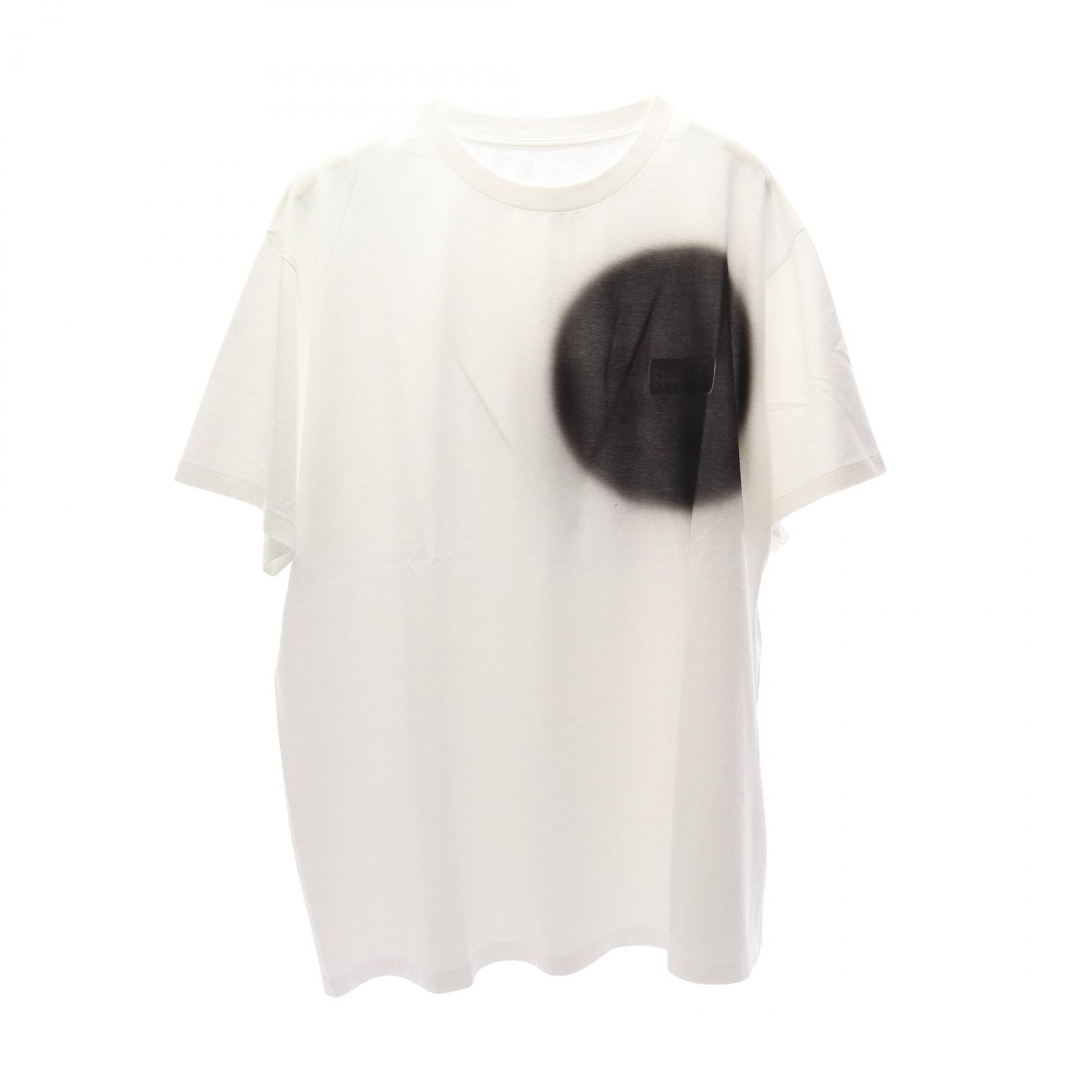 エムエムシックス MM6 スプレー 半袖Tシャツ 衣料品 トップス コットン メンズ ホワイト系 / ブラック系 SH0GC0067M20048101L 【新品】
