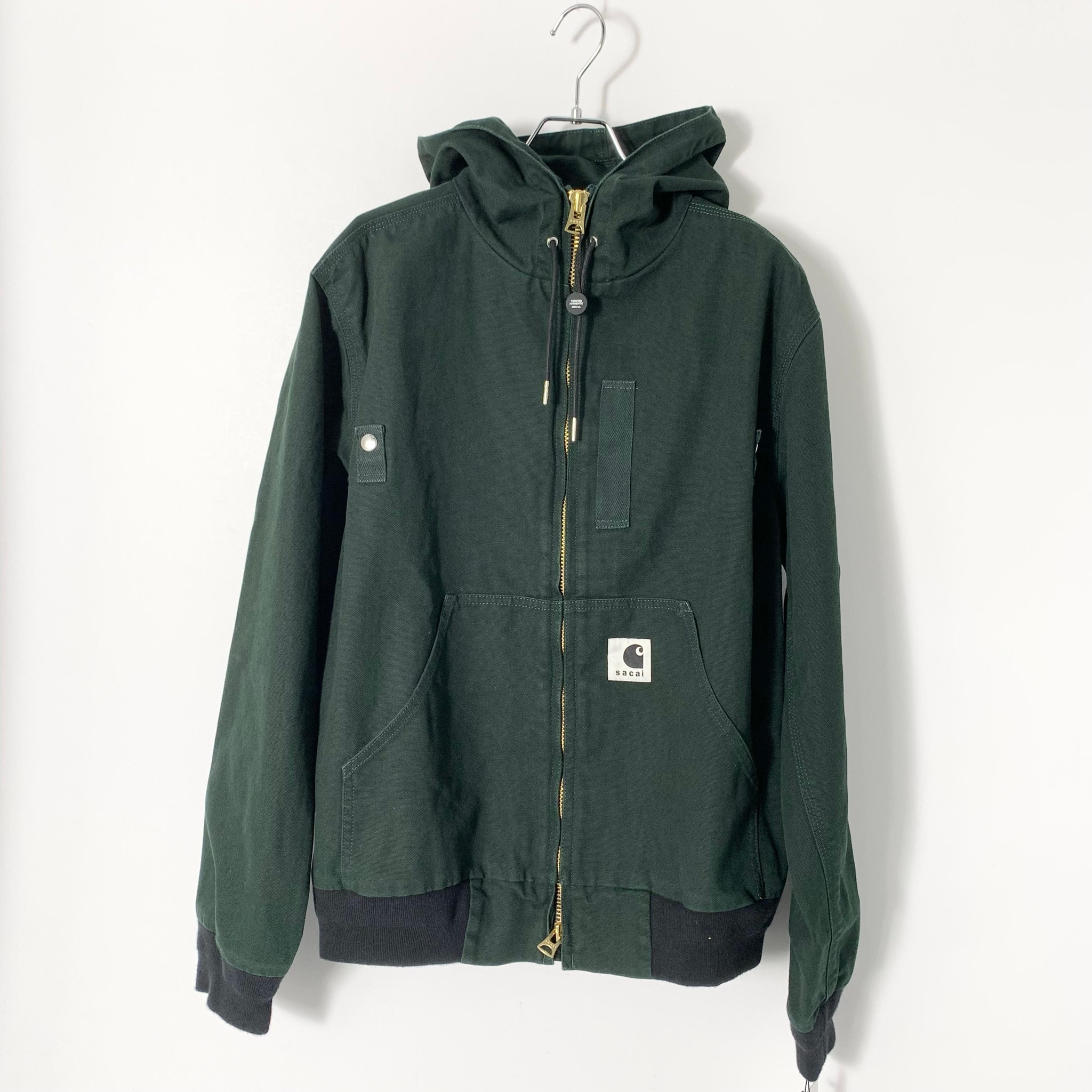 sacai x Carhartt WIP Washed Duck Hooded Blouson Mens "Green"
