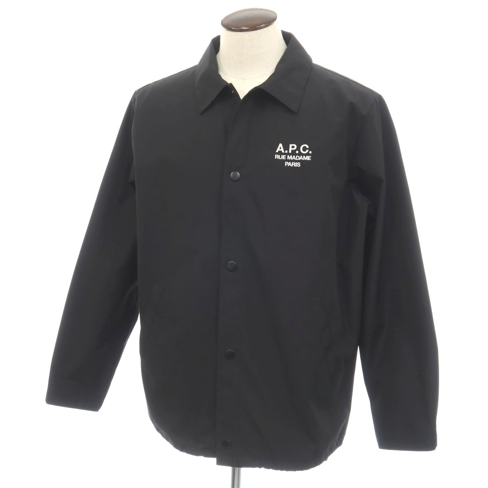 【中古】アーペーセー A.P.C. ポリエステルコットン コーチジャケット ブラック【サイズL】【メンズ】
