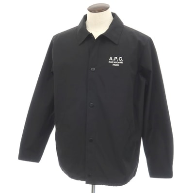 【中古】アーペーセー A.P.C. ポリエステルコットン コーチジャケット ブラック【サイズL】【メンズ】