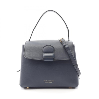 バーバリー BURBERRY キャンベリー 2WAY ハンドバッグ バッグ レザー レディース ネイビー系 【中古】