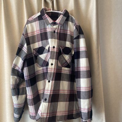 Supreme Quilted Flannel Shirt "White"