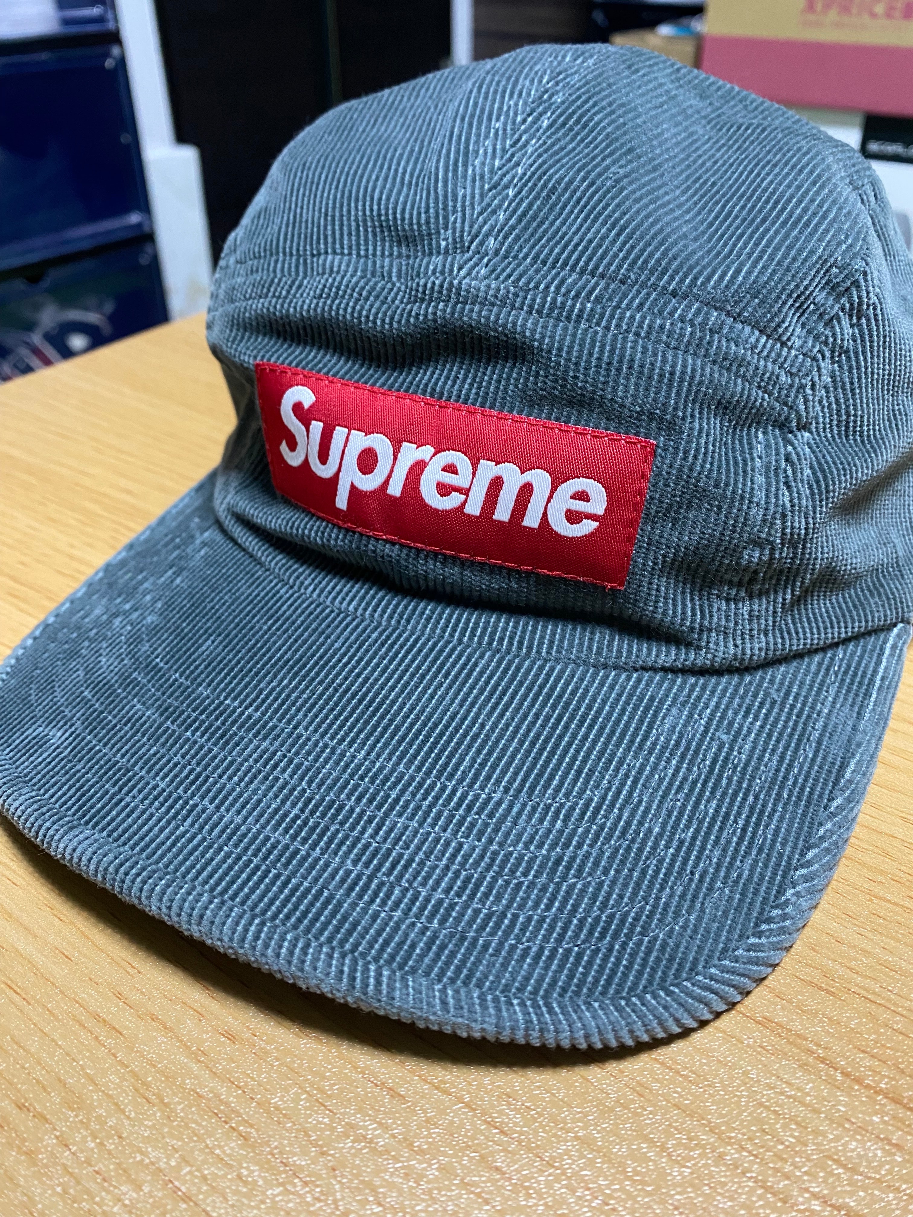 Supreme Corduroy Camp Cap "Grey" (23FW)