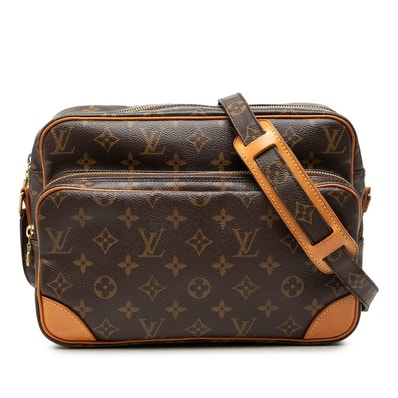 ルイ ヴィトン モノグラム ナイル 斜め掛け ショルダーバッグ M45244 ブラウン PVC レザー レディース LOUIS VUITTON 中古