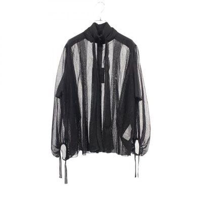ルイ・ヴィトン LOUIS VUITTON シアーメッシュ タイ付き ブラウス 衣料品 トップス ビスコース / ポリエステル レディース ブラック系 RW242WB QFF FRKL52 【中古】