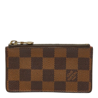 ルイ ヴィトン ダミエ ポシェット クレ コインケース キーケース 小銭入れ N62658 ブラウン PVC レザー レディース LOUIS VUITTON 【中古】