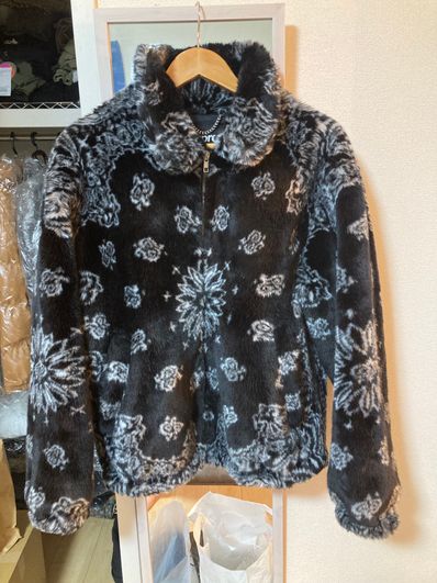 Supreme Bandana Faux Fur Bomber Jacket "Black"
