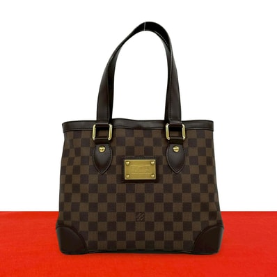 LOUIS VUITTON ルイヴィトン ハムステッド PM ダミエ ロゴ プレート 金具 レザー PVC トートバッグ ブラウン
20276