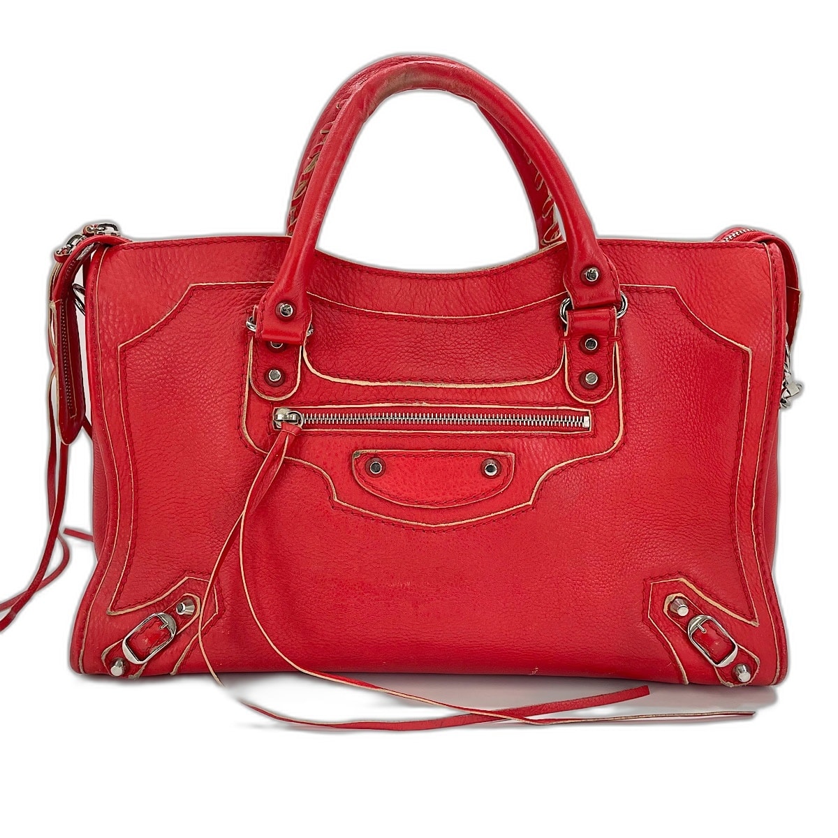 バレンシアガ BALENCIAGA ザ・シティ 2WAY ハンドバッグ レザー【中古】