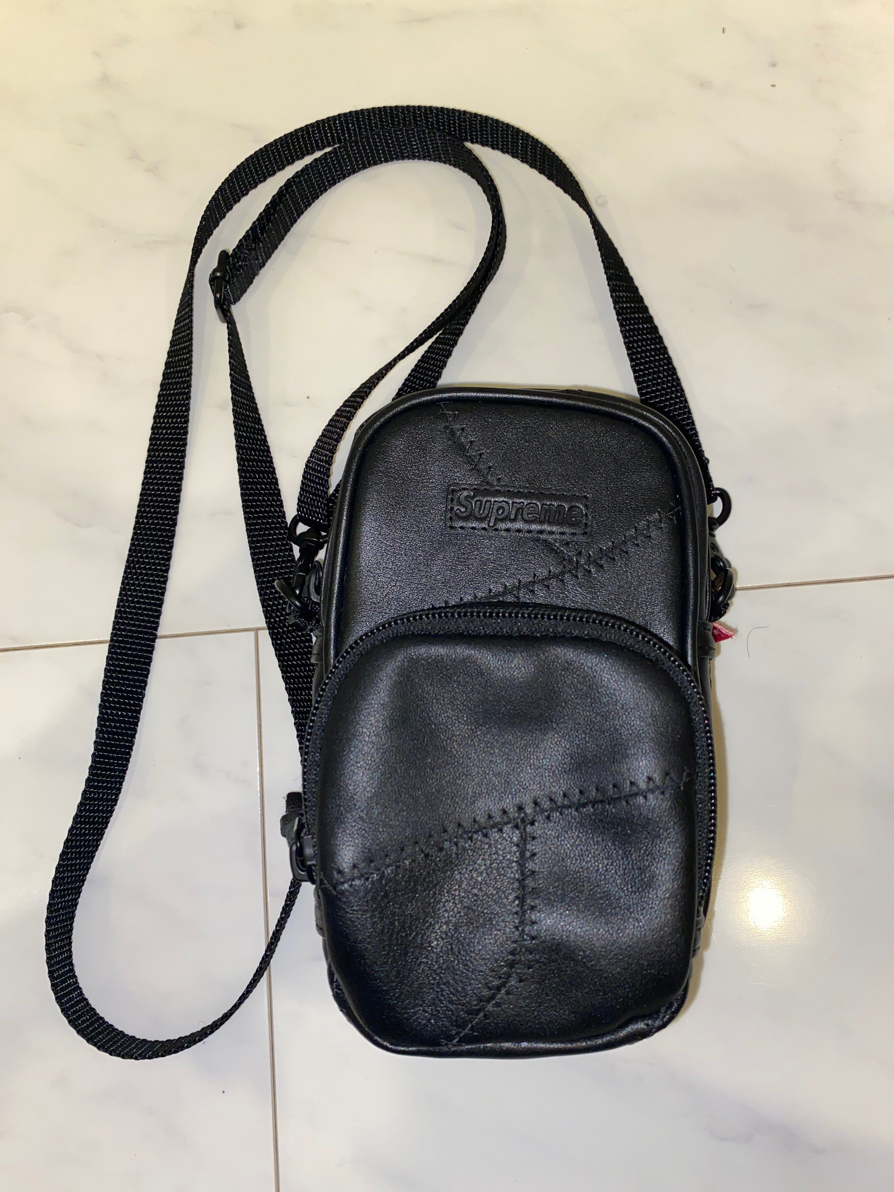 Supreme Patchwork Leather Small Shoulder Bag 4″ X 7″ 