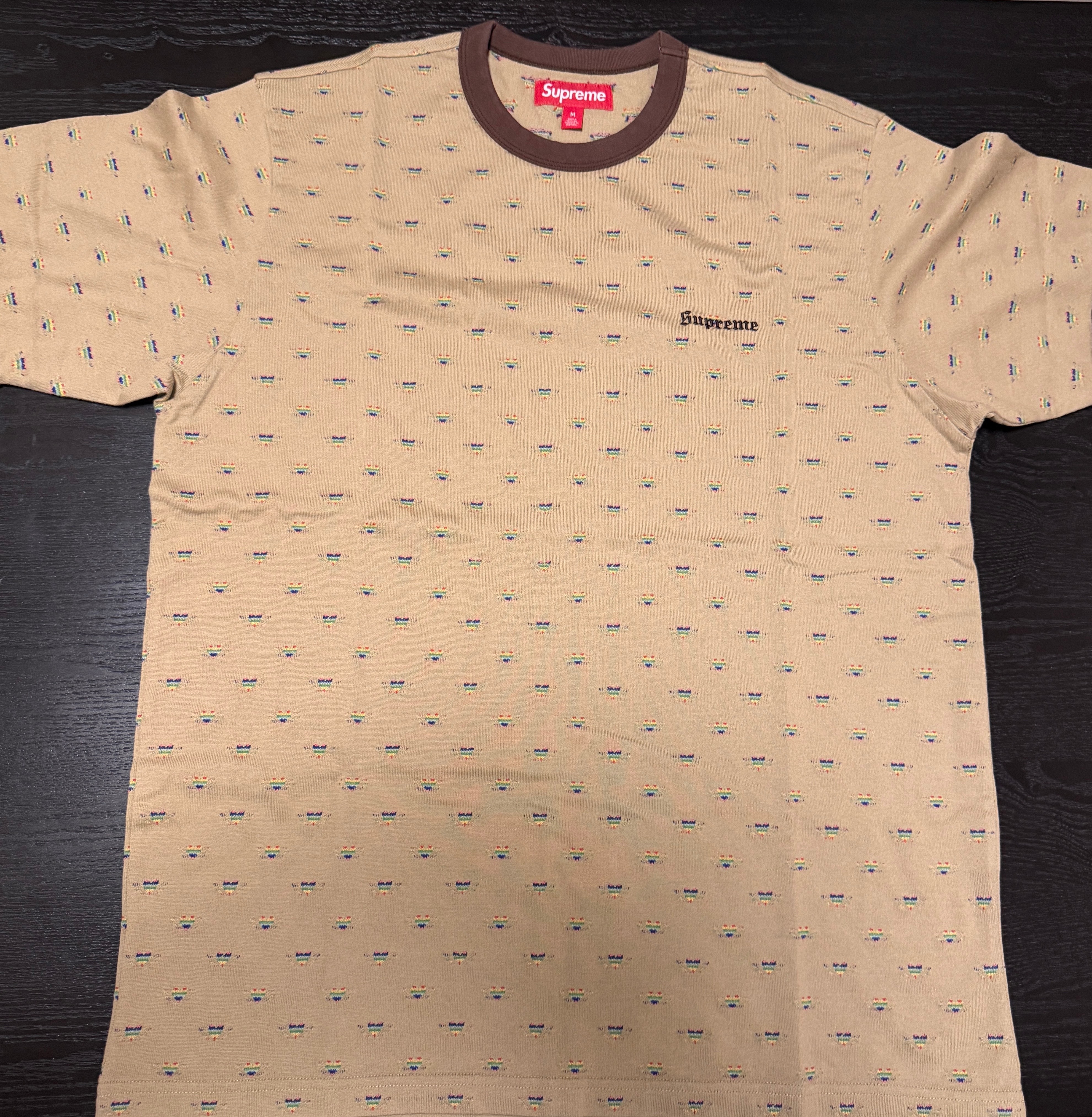 Supreme Hearts Intarsia Ringer Tee "Tan"