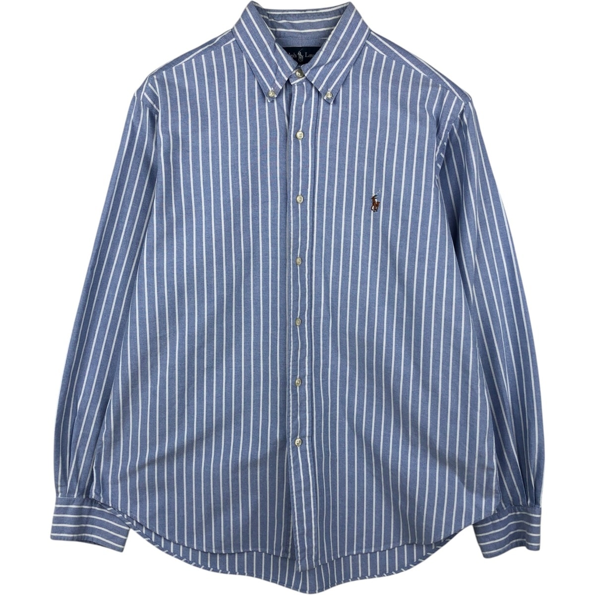 古着 ラルフローレン Ralph Lauren CLASSIC FIT 長袖 ボタンダウンストライプシャツ メンズL相当/eaa634847