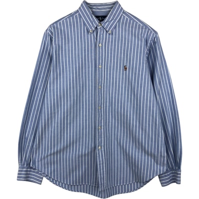 古着 ラルフローレン Ralph Lauren CLASSIC FIT 長袖 ボタンダウンストライプシャツ メンズL相当/eaa634847