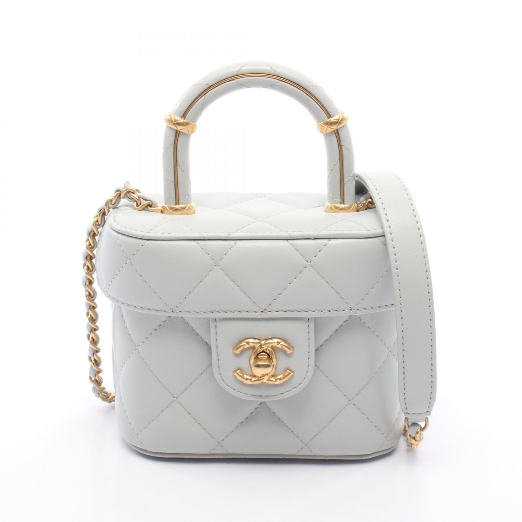 シャネル CHANEL マトラッセ バニティ 2WAY ショルダーバッグ バッグ レザー レディース ブルー系 AS3973 【中古】