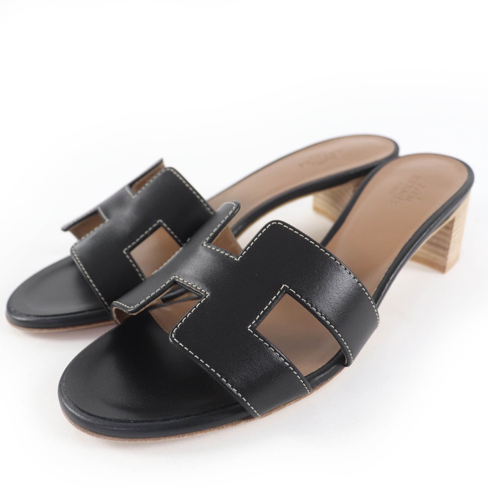 未使用品 エルメス サンダル オアジス ブラック レディース 37