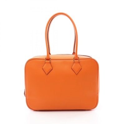 エルメス HERMES プリュム28 ハンドバッグ バッグ レザー ヴォーエプソン オレンジ □J刻印(2006年製造) レディース オレンジ系 【中古】