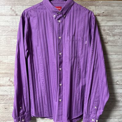 supreme jacquard stripe twill shirt