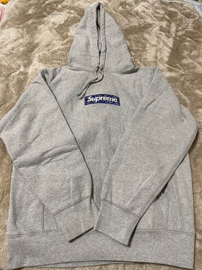 Supreme Bandana Box Logo Hooded Sweatshirt "Grey"