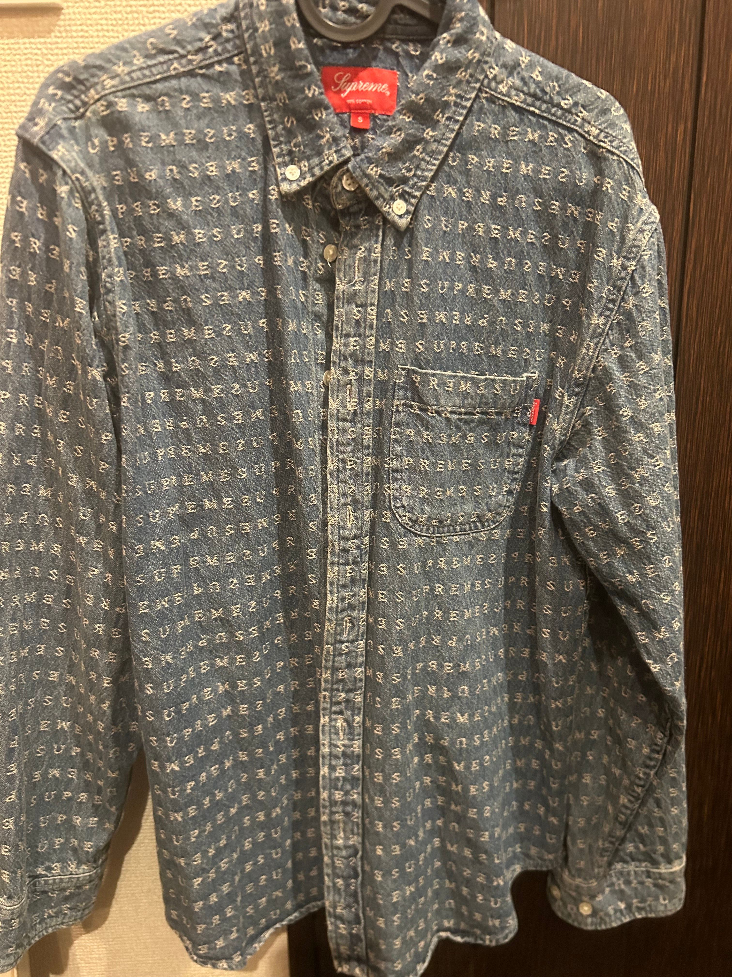 Supreme Jacquard Logos Denim Shirt 