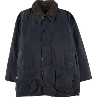 古着 90年代 バブアー Barbour BEAUFORT ビューフォート 旧3ワラント バッジ付き オイルド ハンティングジャケット 英国製 C42 メンズL相当/eaa495421
