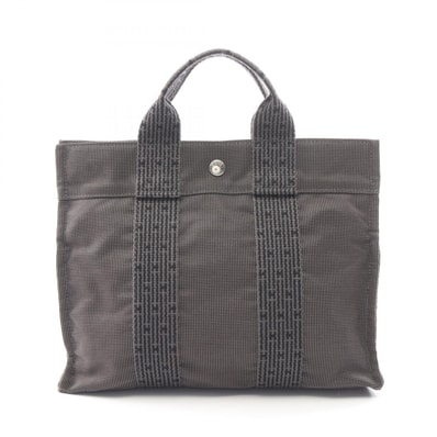 エルメス HERMES エールラインPM トートバッグ バッグ ナイロンキャンバス レディース グレー系 【中古】