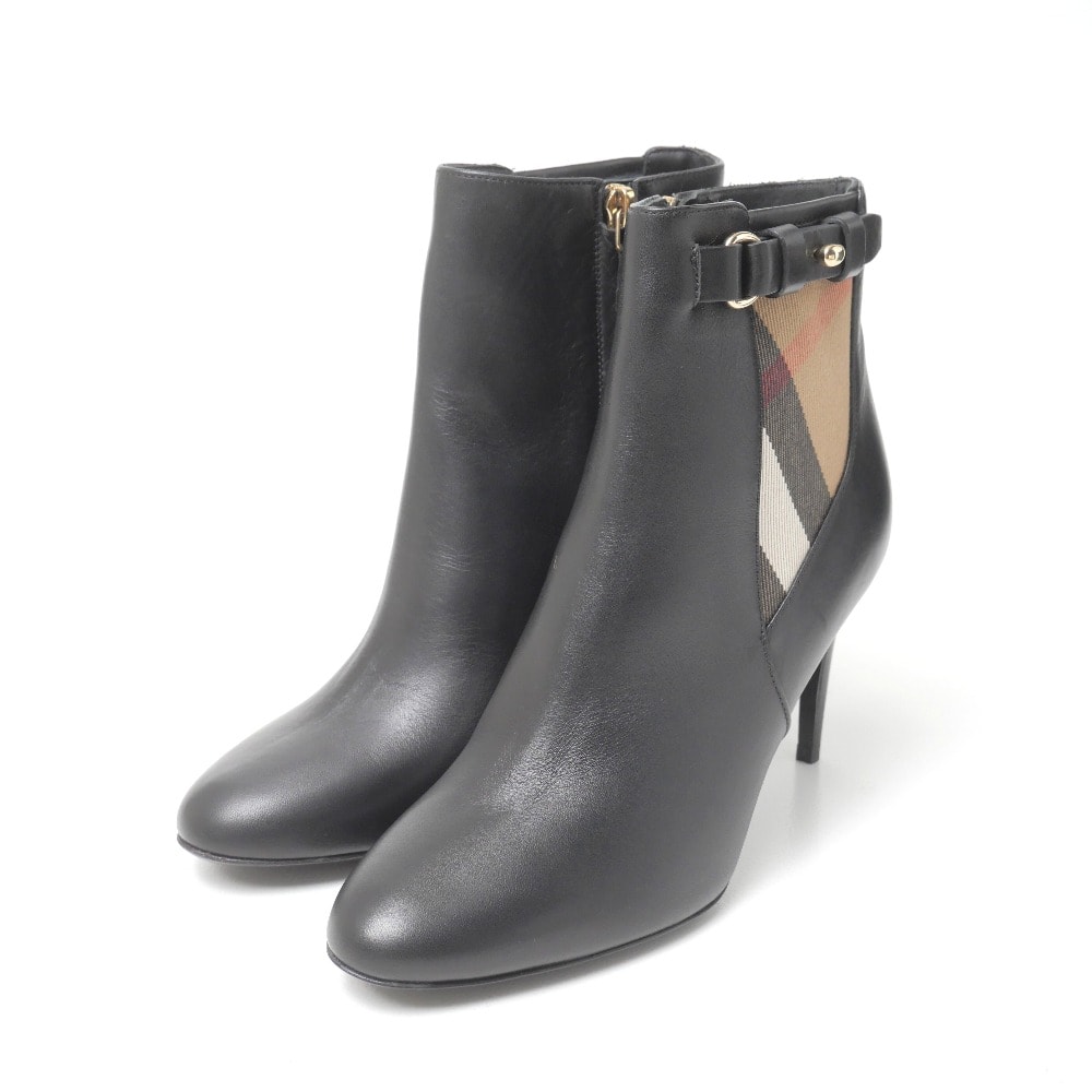 ■未使用品■BURBERRY バーバリー IVYBRIDGE 85 ANKLE BOOT ブーツ サイズ36C ハウスチェック アンクルブーツ イタリア製 20260728/RB0236