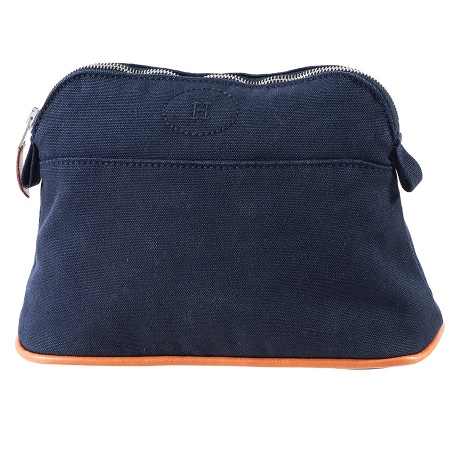 HERMES エルメス ボリードポーチ20 トラベルポーチ コスメポーチ ネイビー【中古】
