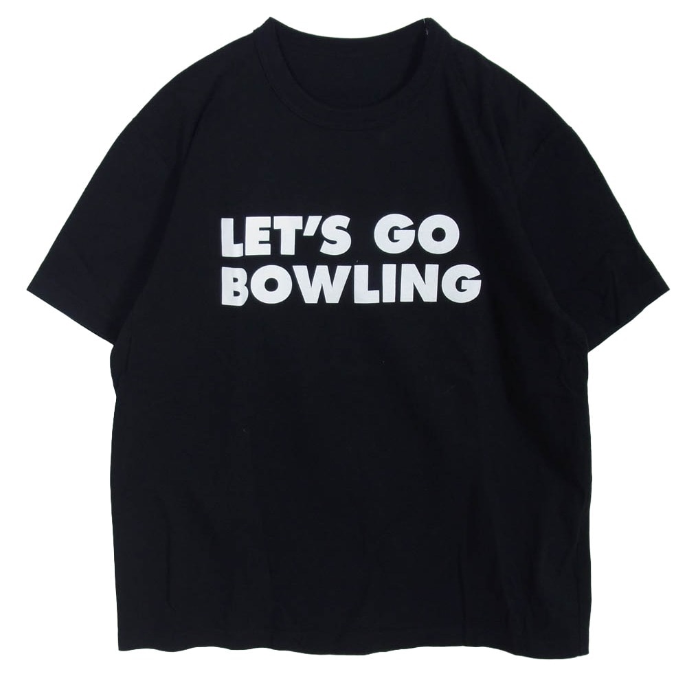 Sacai サカイ Tシャツ 19-0107S The Big Lebowski LETS GO BOWLING ザ ビッグ リボウスキ レッツ ゴー ボウリング バックプリント 半袖 Tシャツ ブラック系 2【中古】