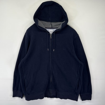 古着 ブルックスブラザーズ Brooks Brothers パーカー フルジップ スウェット ワンポイントロゴ刺繍 大きいサイズ 14041 ネイビー メンズ