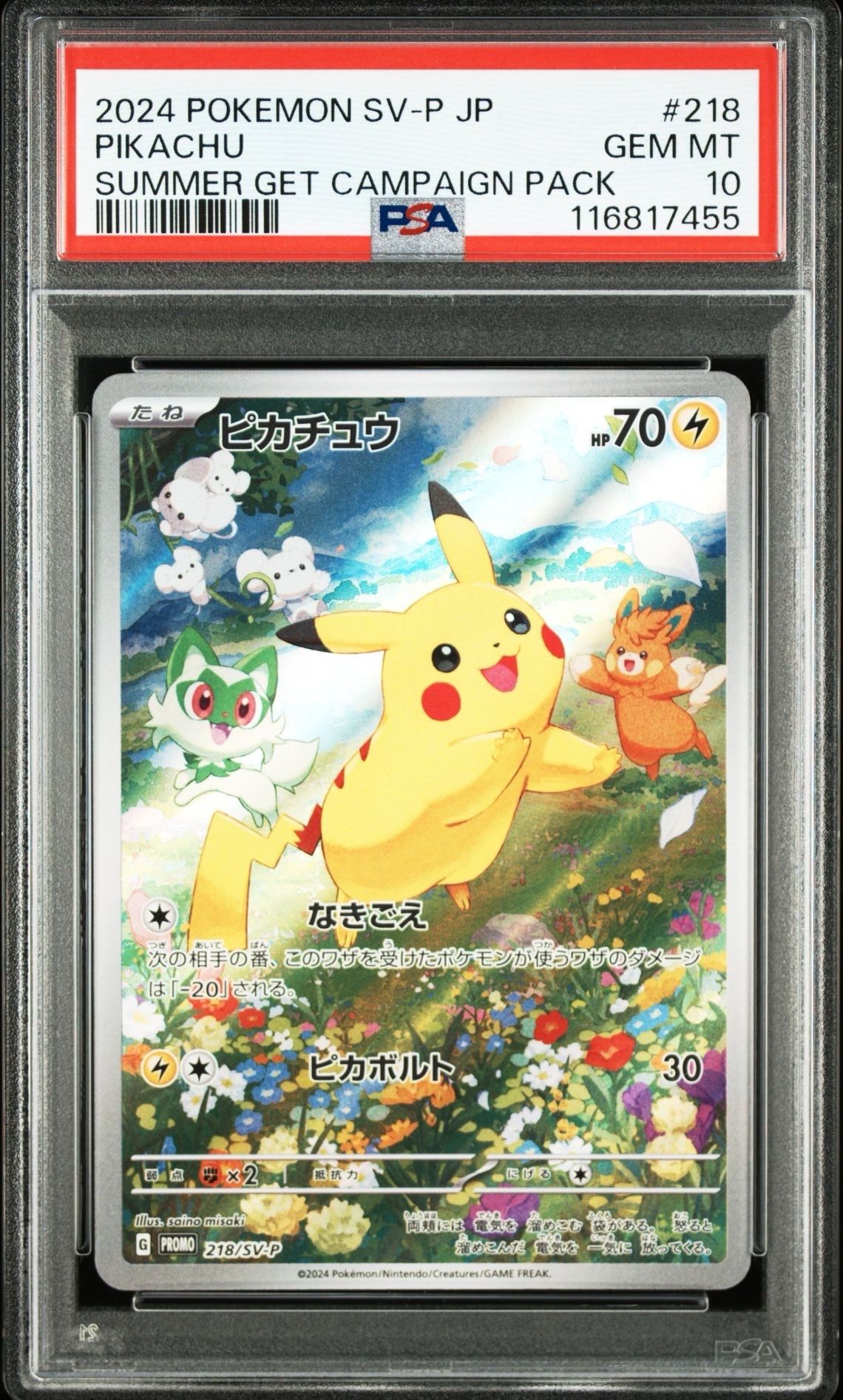 ピカチュウ P [SV-P 218](プロモカードパック「ポケカの夏がキタ!プロモカードGetキャンペーン!」)