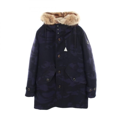 モンクレール MONCLER MINAOUET ダウンジャケット 衣料品 アウター ウール ミンク / ラクーン / ヌートリア メンズ ネイビー系 F20911C52701 【中古】